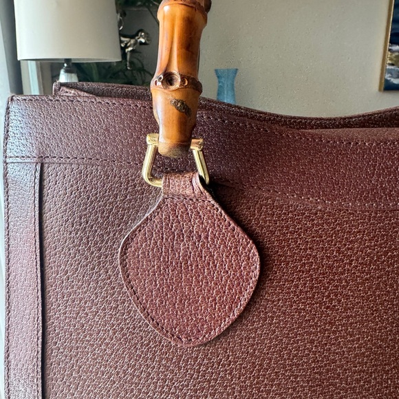 Gucci Diana Large Vintage Bamboo tote in Brown - Picture 7 of 16